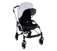 JYOKO KIDS Cappottina per passeggino e passeggino compatibile con Bugaboo Bee 3, Bee plus, Bee 5 realizzata in tessuto di cotone elastico, morbido e traspirante (White Star)