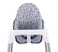 JYOKO KIDS Cuscino per il seggiolone compatibile con Ikea antilop, 100% Cotone (Black Star)