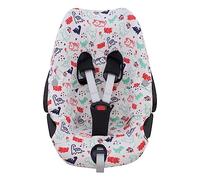 JYOKO KIDS Fodera per seggiolino auto in cotone compatibile con Maxi Cosi Pebble 360 Y FamilyFix 360 (Dino Party)