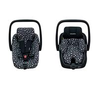 JYOKO KIDS Rivestimento per seggiolino auto in cotone compatibile con Maxi Cosi Recaro Zero, I-Size e Fodera per riduttore in cotone taglia 0 (Winter Sky)