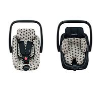 JYOKO KIDS Rivestimento per seggiolino auto in cotone compatibile con Maxi Cosi Recaro Zero, I-Size e Fodera per riduttore in cotone taglia 0 (Dark Sky)