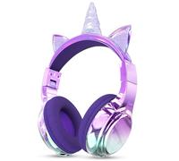 JYPS Cuffie Bluetooth Bambina, Metallico Cuffie Bambini Wireless Over Ear con Microfono Bluetooth 5.3, 74/85/94dBA Volume limitato, 40H Tempo di Riproduzione, per Musica/Scuola