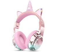 JYPS Cuffie Bluetooth Bambina, Metallico Cuffie Bambini Wireless Over Ear con Microfono Bluetooth 5.3, 74/85/94dBA Volume limitato, 40H Tempo di Riproduzione, per Musica/Scuola