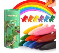 JYPS Pastelli per Bambini, 18 Pennarelli Non-Tossici Colori Cera con Portamatite, lavabili Pastello Colori a Cera per Bambino 1 2 3 4 5 6 anno, Pennarello Colori Set Forniture Artistiche per Regalo