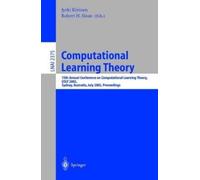 Jyrki Kivinen Computational Learning Theory (Tascabile)
