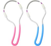 JYSNOW 2 Pezzi Epilatore Viso Donna, Epilatore a Molla Strumento, Depilatore Facciale, Manuale Rimozione Dei Peli Del Viso, per Labbro Superiore, Mento, Guance (Rosa e Blu)