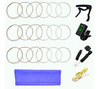 JYsun Corde per chitarra classica 3 set completi in nylon trasparente con 3 in 1 strumento di ristrutturazione per chitarra sintonizzatore per chitarra Capotasto per chitarra Clip per libro musicale