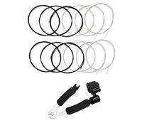 JYsun Corde per chitarra classica in nylon nero, 2 set completi e strumento 3 in 1 per chitarra con avvolgicorda per chitarra, tagliacorde per chitarra
