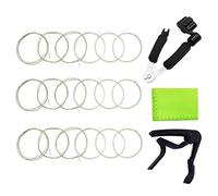 JYsun Set completo di 3 corde per chitarra classica in nylon trasparente con capotasto e strumento di rinforzo per chitarra 3 in 1 e panno di pulizia per strumenti musicali come regalo
