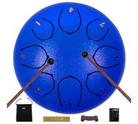 JYTMUS Tamburo linguistico in acciaio a 8 note, 15,2 cm, con borsa per batteria, libro musicale, bacchette, supporto per mazzuola e adesivi, per yoga, meditazione, educazione musicale prenatale