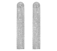 JYUEDA Orecchini pendenti lunghi da donna con pompon pendenti con strass per ragazze e ragazze, per matrimonio, ballo di fine anno, gioielli alla moda, Strass, Cristal, Strass, Strass,