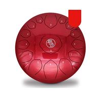 Jyuiipcz Acciaio Tongue Drum En Alliage D'acier 14" 15 Sound Tambour ? Main Avec 1 Paire De Maillets + Sac De Rangement Pour Méditation Yoga Et Zen (colore: blu) (rosso)