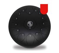 Jyuiipcz Steel Tongue Drum En Alliage D'acier 14" 15 Sound Tambour ? Main Avec 1 Paire De Maillets + Sac De Rangement Pour Méditation Yoga Et Zen (colore: blu) (nero)