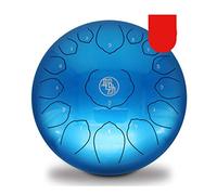 Jyuiipcz Steel Tongue Drum En Alliage D'acier 14" 15 Sound Tambour ? Main Avec 1 Paire De Maillets + Sac De Rangement Pour Méditation Yoga Et Zen (colore: blu) (blu)