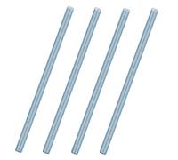 Jyvex 4 barre filettate M8 in acciaio inox, barre filettate M8 x 300 mm, DIN 976, in acciaio zincato, asta filettata, classe di resistenza 4.8, barre filettate con filettatura regolare, perno