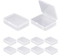 Jyvex 8Pcs Scatoline Plastica Trasparente, 8,8 x 6 x2,1cm Scatoline Trasparenti, Mini Contenitori Plastica con coperchio piccole per perline, tappi per le orecchie, e più piccoli oggetti