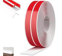 Jyvex Paraspigoli autoadesivo bianco, 4 cm x 9 m, flessibile, protezione bordi della porta per porte della stanza, rotolo impermeabile, facile da tagliare, ideale per porte, finestre, pareti, cucina