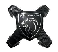 JYWLKQ Auto Coprimozzo per Peugeot 208 2023, Copertura Mozzo Cerchioni Coprimozzo Ruota Copertura Decorativa Antipolvere Impermeabile Resistente per Ruota Accessori 1PC,Black