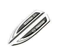 JYWLKQ Auto Emblema per Mazda MX-5 2005-2015, Adesivo Distintivo Simbolo Logo Sticker Badge Adatto Insignia per Parafango Laterale Baule Scritta Metallo Decorazioni Accessori,Silver