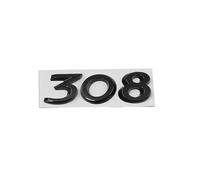 JYWLKQ Auto Emblema per Peugeot 2008 2019-2023, Adesivo Distintivo Lettere Numeri Simbolo Logo Sticker Badge Adatto per Parafango Laterale Baule Scritta Decorazioni Accessori,308-Black