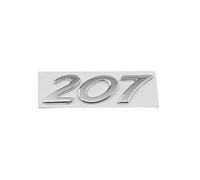 JYWLKQ Auto Emblema per Peugeot 207 CC, Adesivo Distintivo Lettere Numeri Simbolo Logo Sticker Badge Adatto per Parafango Laterale Baule Scritta Decorazioni Accessori,207-Silver