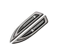 JYWLKQ Auto Emblema per Peugeot 3008 2009-2016, Adesivo Distintivo Simbolo Logo Sticker Badge Adatto Insignia per Parafango Laterale Baule Scritta Metallo Decorazioni Accessori,Gunmetal Grey