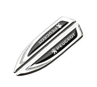 JYWLKQ Auto Emblema per Peugeot 3008 2009-2016, Adesivo Distintivo Simbolo Logo Sticker Badge Adatto Insignia per Parafango Laterale Baule Scritta Metallo Decorazioni Accessori,Silver