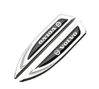 JYWLKQ Auto Emblema per Volvo V40 2012-2020, Adesivo Distintivo Simbolo Logo Sticker Badge Adatto Insignia per Parafango Laterale Baule Scritta Metallo Decorazioni Accessori,Silver