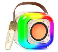 JYX Cassa Karaoke con Microfoni senza fili, PA sistema di amplificazione, Cambio Voce, luci a LED per festa a casa, Macchina karaoke per adulti e bambini
