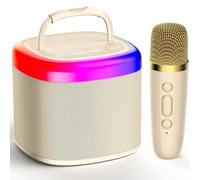 JYX Karaoke Machine per Bambini e Adulti, Mini Impianto con Microfoni, Altoparlante Bluetooth per Feste in Casa, Regalo per Compleanno, Natale, Giocattolo per Ragazze e Ragazzi