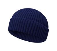 JYxingchi Berretti da pescatore per uomo e donna a polsino corto lavorato a maglia berretto invernale caldo cappello da pescatore cappello da pesca elegante berretto da orologio, Blu, Taglia unica