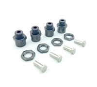 JYYTERD Accesorios coches RC per 1/10 rc Car 1/8 Pneumatici 4 Pezzi Lega di Alluminio da 12mm A 17mm Ruota Esagonale Hub Adattatore Estensione Dadi Conversione(Gray)