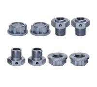 JYYTERD Accesorios coches RC per Arrma 1/10 per Kraton per BLX 1/8 per Mojave 4S per Parti Accessori 4 Pezzi Adattatore Mozzo Esagonale Ruota Metallo 17mm(Gray)