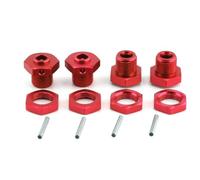 JYYTERD Accesorios coches RC per Arrma 3S 1/8 per Typhon 4x4 per Blx per 550 Mega Parti di Automobili RC Adattatore per Mozzo Esagonale Ruota Metallo da 17mm con Dado(Red)