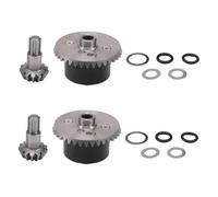 JYYTERD Accesorios coches RC per ARRMA per Kraton per Senton per Rock 1/10 rc Car Parts 2 Set X Scatola Differenziale Metallo Ingranaggio 37T di Ingresso 13T