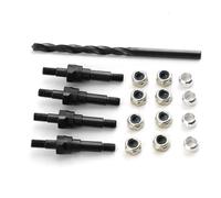 JYYTERD Accesorios coches RC per ARRMA per KRATON per Typhon 1/8 1/7 rc Car Aggiornamenti Parti Accessori 4 Pezzi Supporto Ammortizzatore Acciaio(Black)