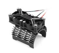 JYYTERD Accesorios coches RC per Arrma per TRAXXAS 1/7 1/8 RC Parti di Automobili Metallo Doppia Ventola Raffreddamento 4068 4074 4082 4268 4274 Dissipatore Calore del Motore 40-42mm(Black)