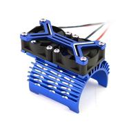 JYYTERD Accesorios coches RC per Arrma per TRAXXAS 1/7 1/8 RC Parti di Automobili Metallo Doppia Ventola Raffreddamento 4068 4074 4082 4268 4274 Dissipatore Calore del Motore 40-42mm(Blue)
