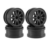 JYYTERD Accesorios coches RC per Axial per SCX10 per Wraith per Capra per Traxxas per TRX4 1/10 rc Car 4 Pezzi Beadlock Plastica 2.2" Mozzo Ruota Cerchione(Black)