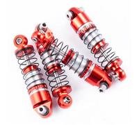 JYYTERD Accesorios coches RC per Axial per SCX24 per JLU per Gladiator 1/24 RC Micro Crawler Parti di Aggiornamento per Auto 4 Pezzi Ammortizzatore Ad Olio Alluminio(Red)