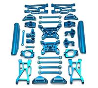 JYYTERD Accesorios coches RC per MJX 10208 1/10 RC Ricambi Auto Accessori Metallo Anteriore Posteriore per Braccio Oscillante Tazza Mozzo Portante Asta Collegamento Ammortizzatore Torre(Blue)