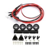 JYYTERD Accesorios coches RC per RC Parti di Aggiornamento per Auto Portapacchi Lampada Faretto Supporto Luce sul Tetto Fari(4 Lights)