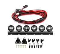 JYYTERD Accesorios coches RC per RC Parti di Aggiornamento per Auto Portapacchi Lampada Faretto Supporto Luce sul Tetto Fari(6 Lights (Optional))