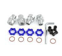 JYYTERD Accesorios coches RC per Traxxas 1/10 per Slash per Rustler per Stampede 2WD 4X4 RC Parti di Automobili Metallo da 12mm A 17mm Adattatore per Mozzo Esagonale Ruota Scanalata(Blue)