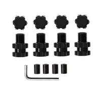 JYYTERD Accesorios coches RC per Traxxas per MAXX 1/10 RC Auto Parti di Aggiornamento Metallo 17mm Ruota Scanalata Mozzo Esagonale Adattatore Esteso 8956(Black)