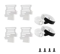 JYYTERD Accesorios coches RC per TRAXXAS per XRT 8S RC Accessori per Ricambi Auto Supporto per Batteria per Alto Metallo per Tenere Premuto con Cinghia per(White)