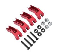 JYYTERD Accesorios coches RC per TRX4 per Defender 1/10 RC Crawler Car Upgrade Accessori Staffa Ammortizzatore Anteriore E Posteriore Regolabile Metallo(Red)