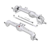 JYYTERD Accesorios coches RC per Vanquish VS4-10 per Phoenix 1/10 RC Crawler Car Parti di Aggiornamento Assale Portale Anteriore Posteriore Alluminio Set Completo(Silver,1set)