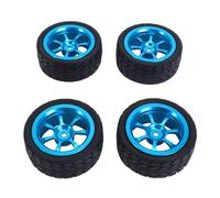 JYYTERD Accesorios coches RC per Wltoys 144001 A959 A959-B 124019 124018 Parti di Auto RC 65 Mm Torno A Ruota Metallo E Pneumatici Gomma Ad Alta Presa(Blue)