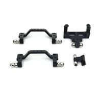 JYYTERD Accesorios coches RC per WPL 1/16 C64 RC Parti di Auto Aggiornamento Metallo Anteriore E Posteriore Asta Trazione per Sedile Sterzo Fisso per(Black)